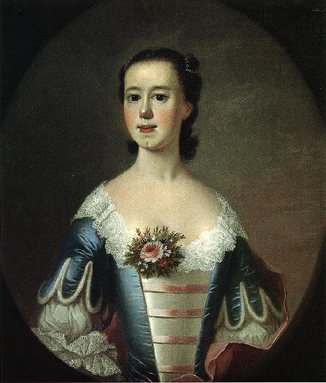 Jeremiah Theus Portrait of Mrs Sweden oil painting art